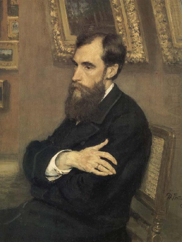 Portrait of Pavel Tretyakov, Ilya Repin